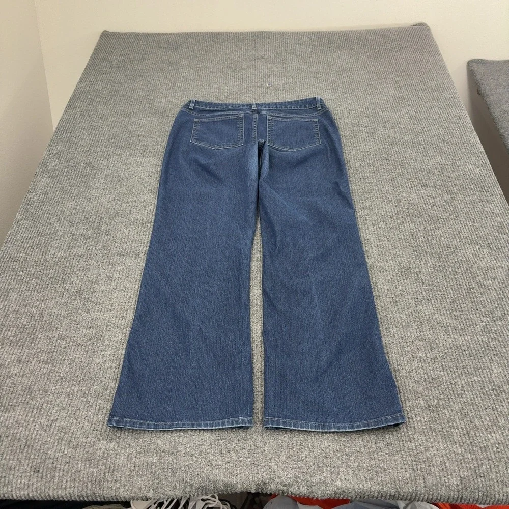 LL Bean Jeans Womens 14 Blue Cotton Polyester Spandex Bootcut Classic Casual